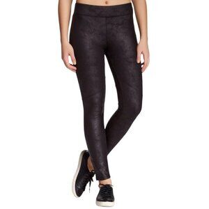 NWT DKNY Pants Sz.L Black Faux Leather Suede Leggings